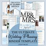 Ultimate Wedding Planning Binder Template- Light Blue Floral