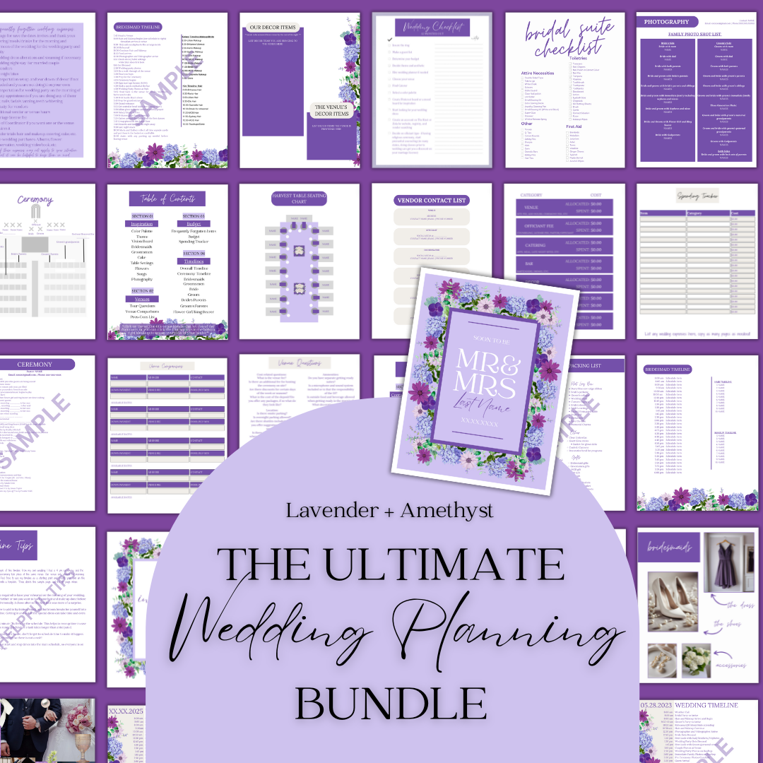 Wedding Planning Binder Templates BY SKYLER OLSON