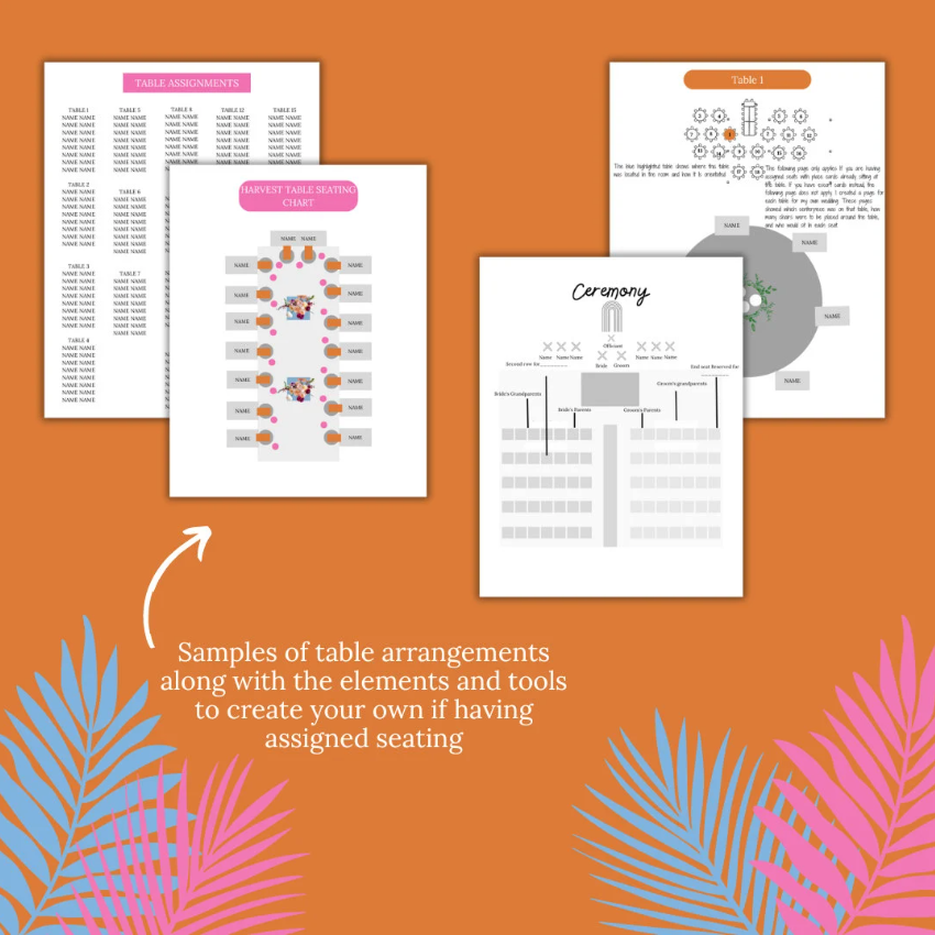 Ultimate Wedding Planning Binder Template- Bright Tropical