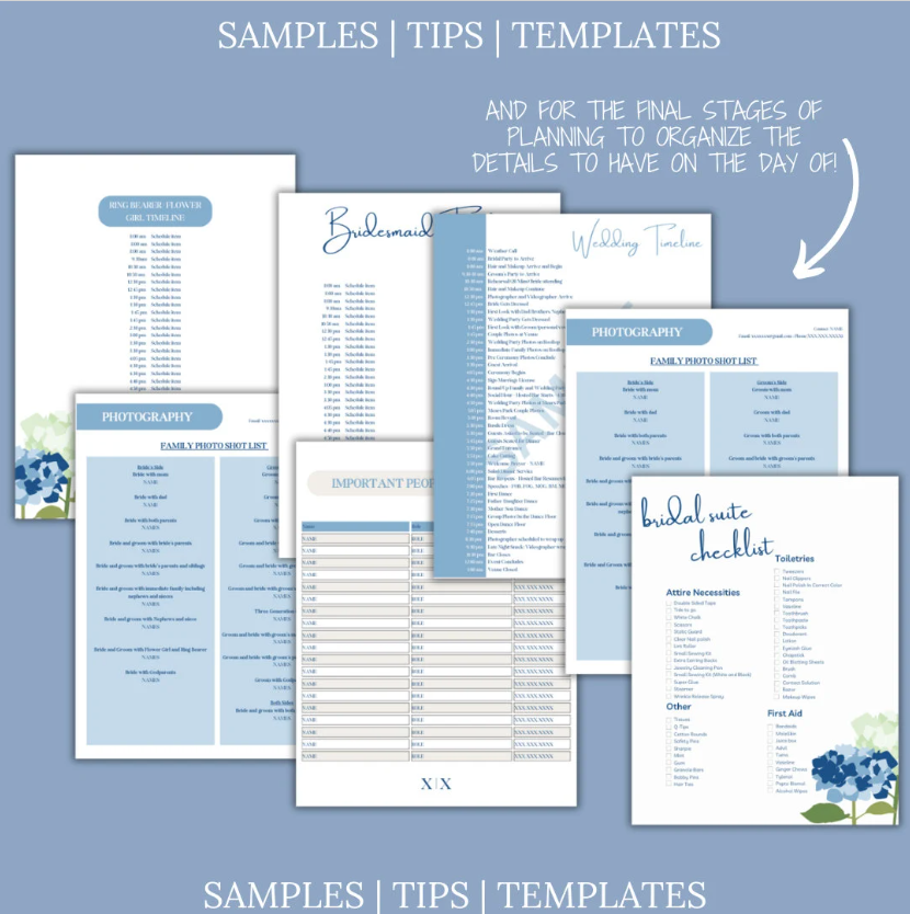 Ultimate Wedding Planning Binder Template- Coastal Blue