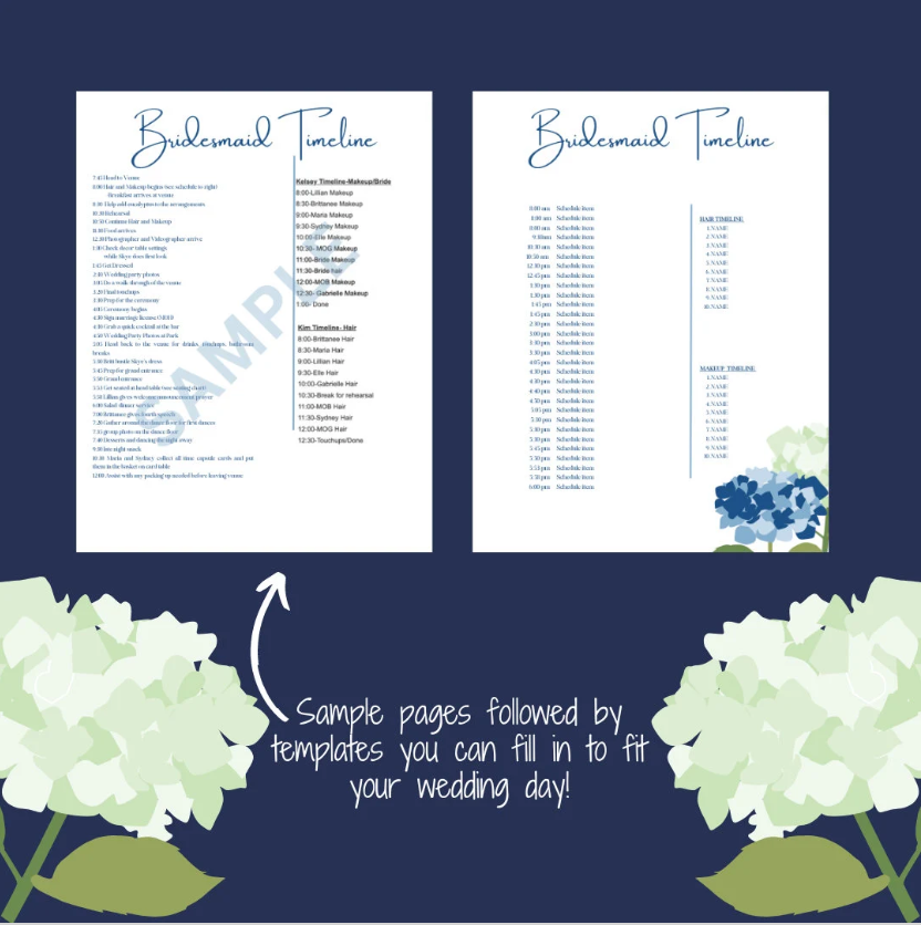 Ultimate Wedding Planning Binder Template- Coastal Blue