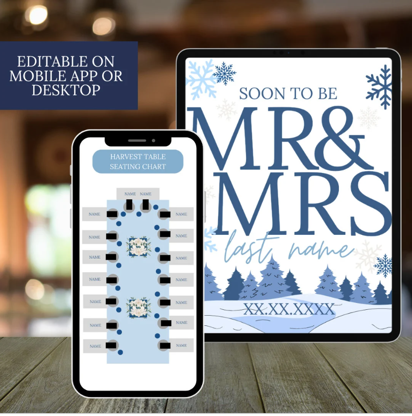 Ultimate Wedding Planning Binder Template- Winter Wonderland