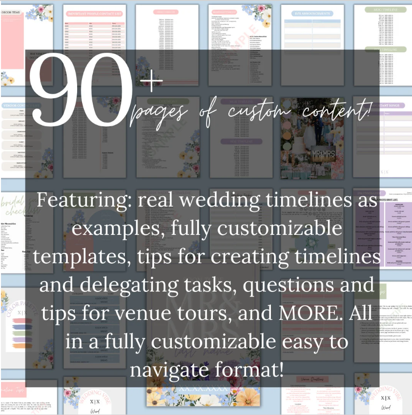Ultimate Wedding Planning Binder Template- Pretty Pastels | Garden Party