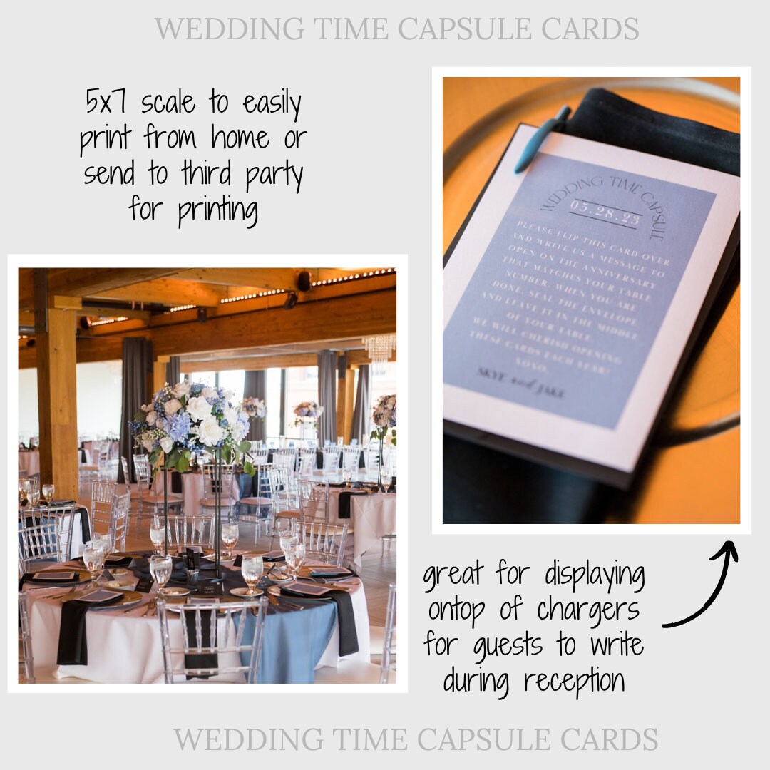 Time Capsule Card Design Examples Wedding Time Capsule Card Template: Customizable and Printable Canva T ...