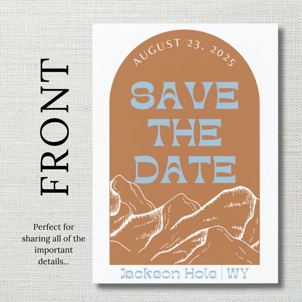 Mountain Wedding Save the Date | Customizable Template
