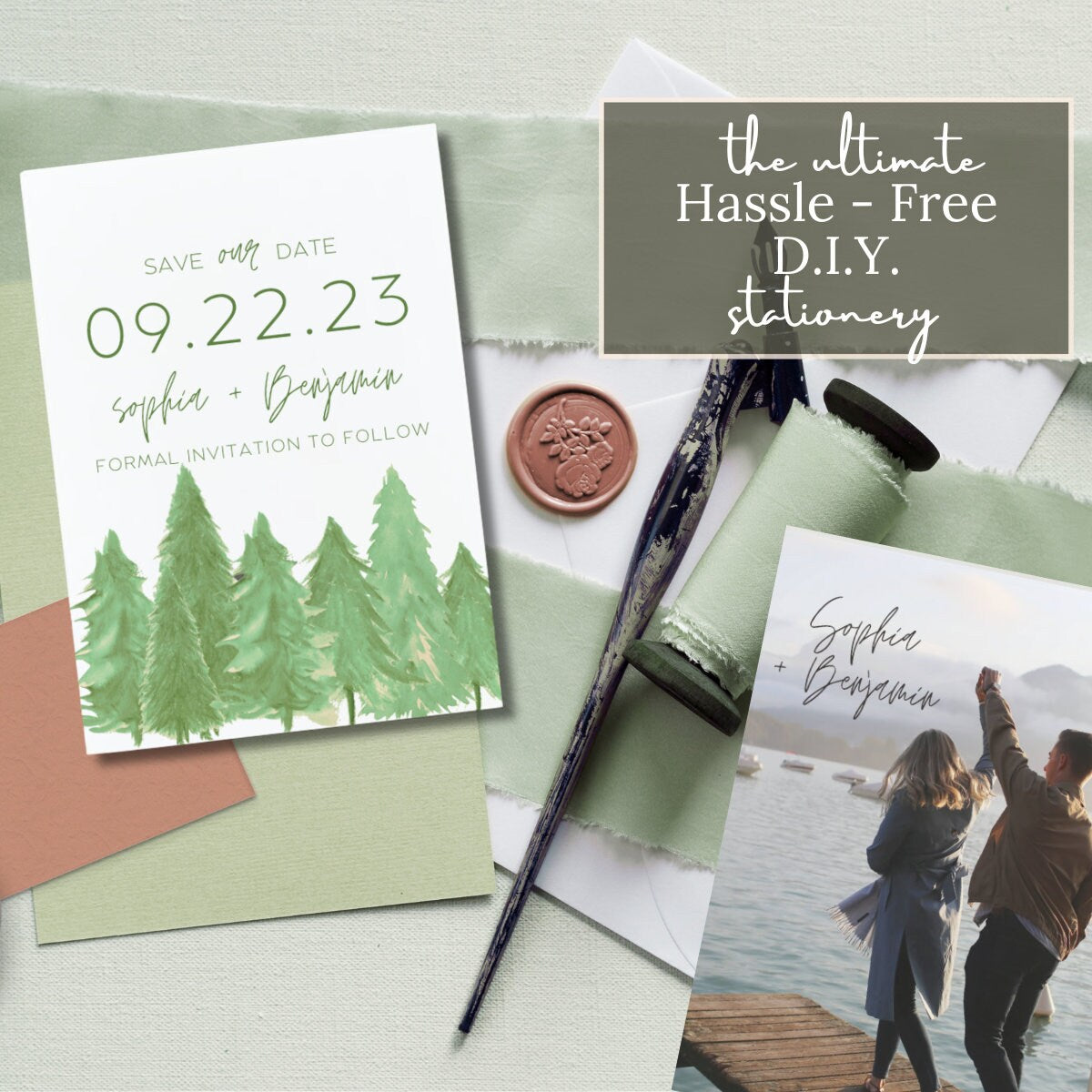 Forest Wedding Save the Date | Customizable Digital Template