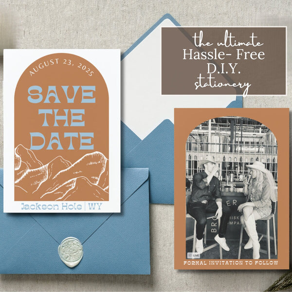 Mountain Wedding Save the Date | Customizable Template
