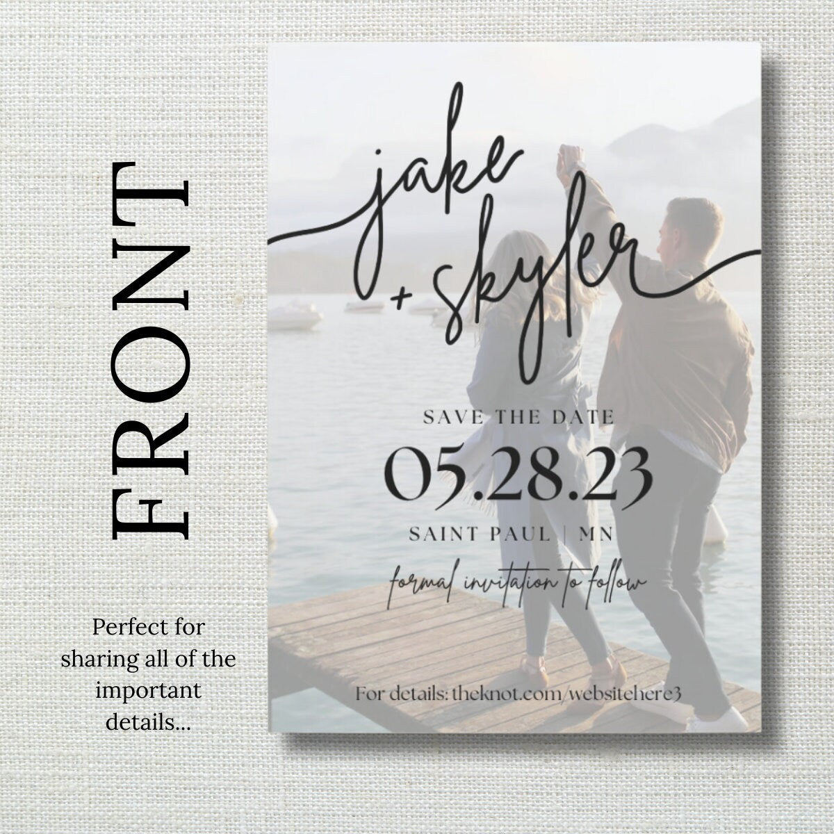 Modern Wedding Save the Date | Customizable Template