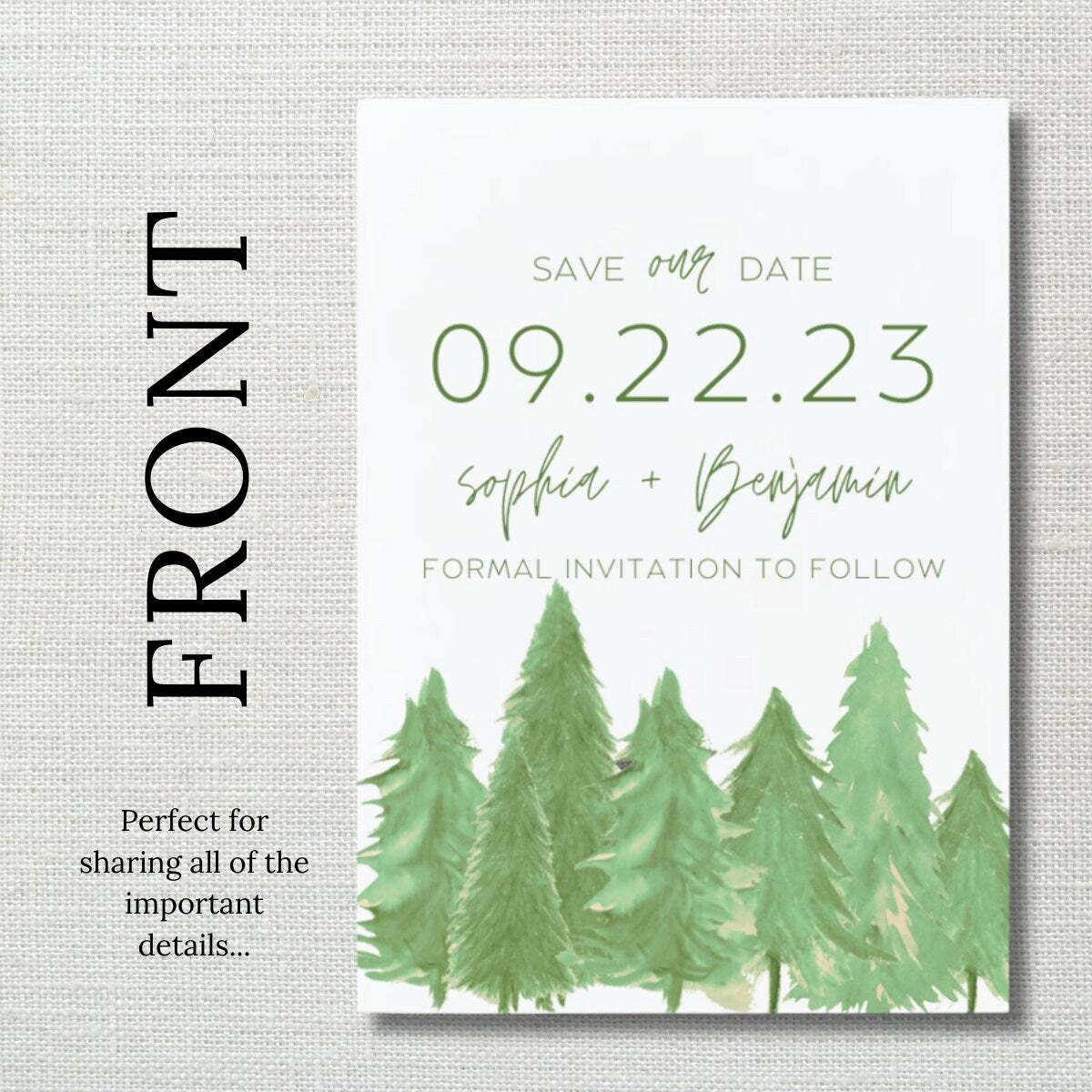 Forest Wedding Save the Date | Customizable Digital Template