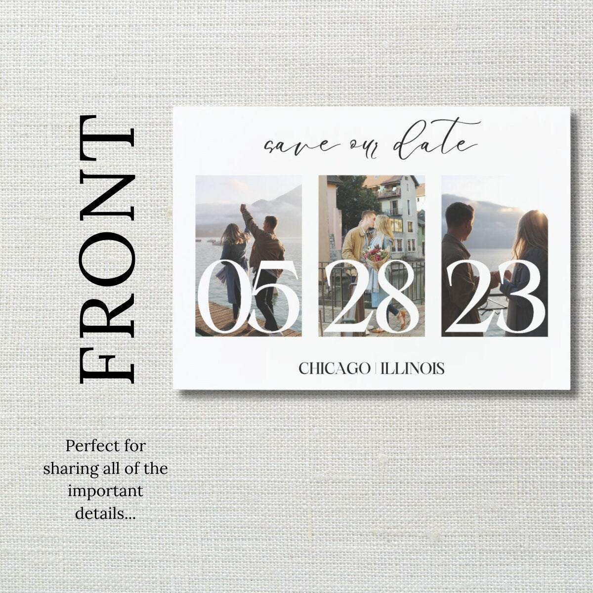 Minimalist Wedding Save the Date | Customizable Digital Template