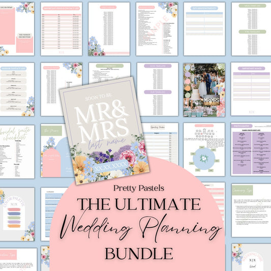 Ultimate Wedding Planning Binder Template- Pretty Pastels | Garden Party