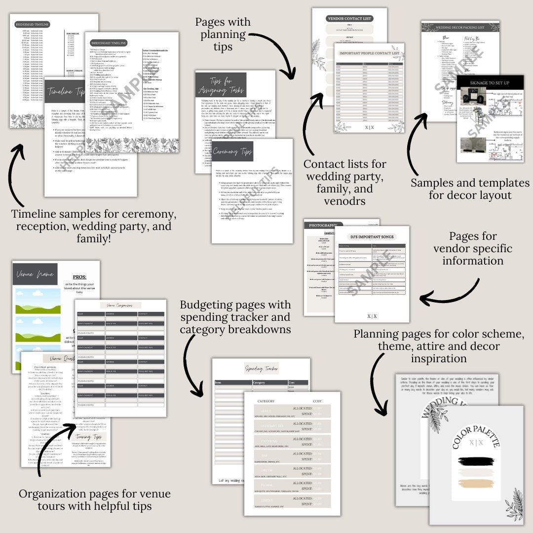 Ultimate Wedding Planning Binder Template- Neutral Beige