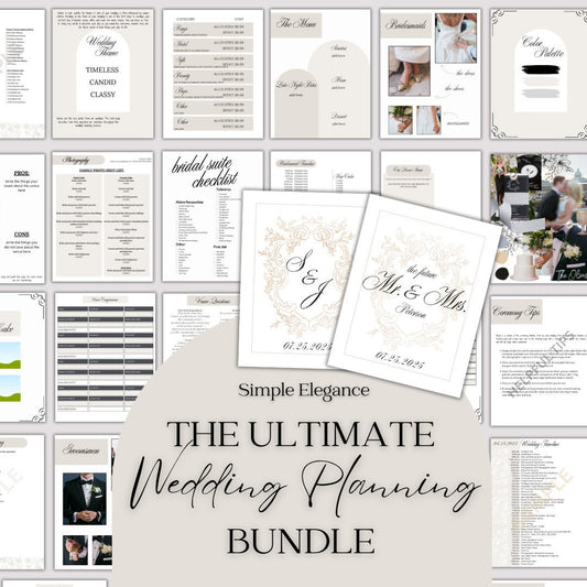 Ultimate Wedding Planning Binder Template- Simple Elegance