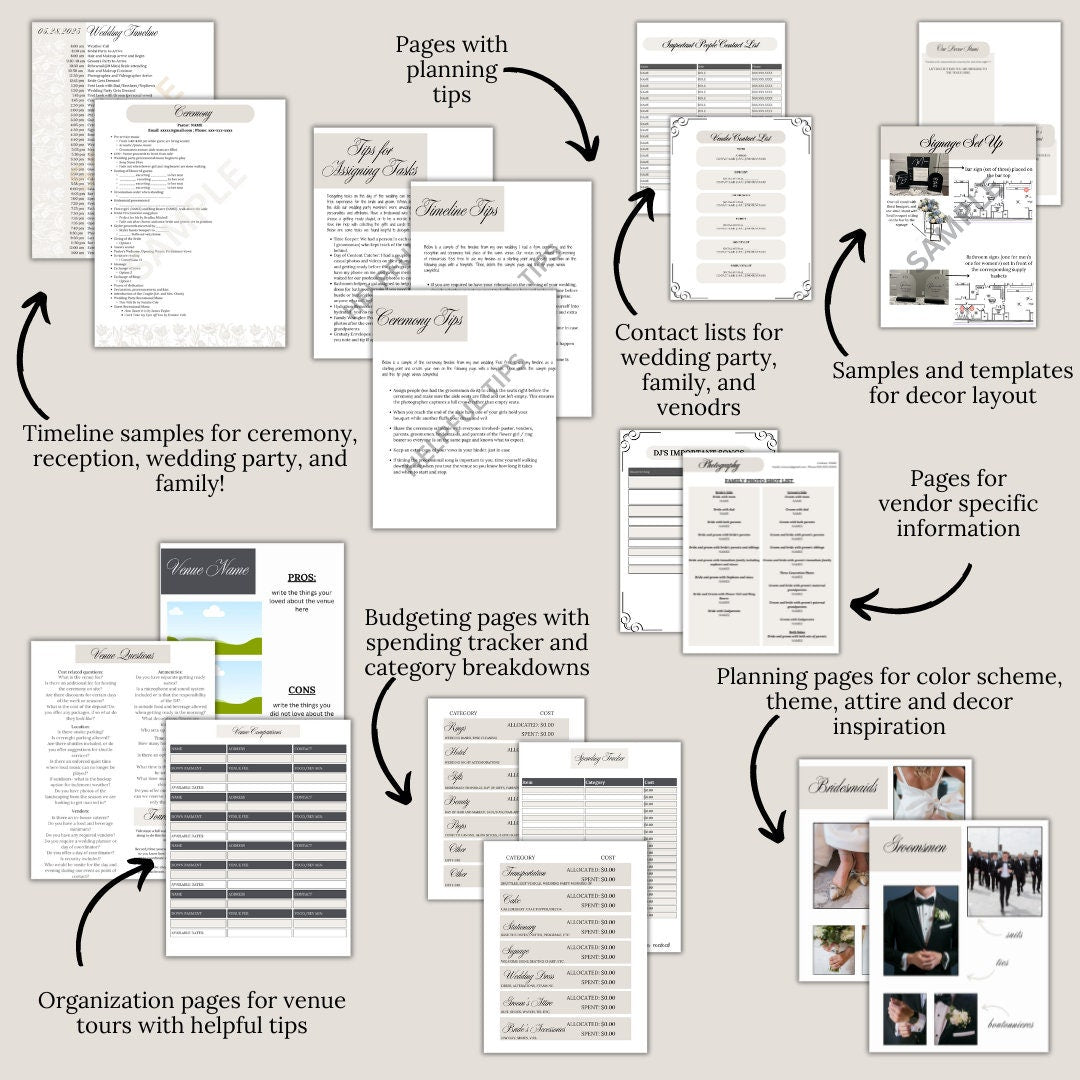 Ultimate Wedding Planning Binder Template- Simple Elegance