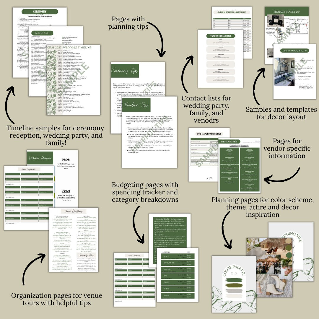 Ultimate Wedding Planning Binder Template- Western