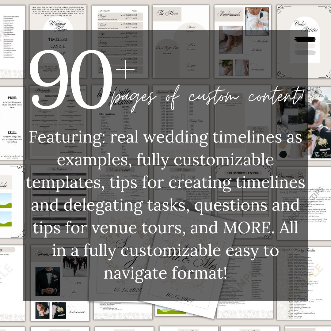 Ultimate Wedding Planning Binder Template- Simple Elegance