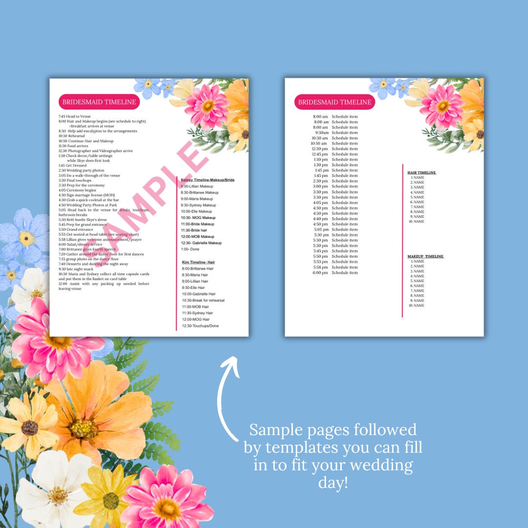 Ultimate Wedding Planning Binder Template- Bright Garden Party