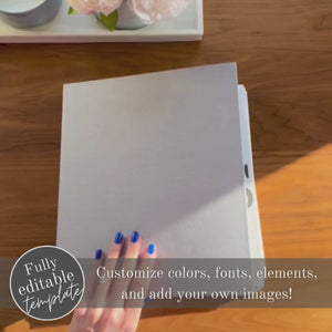 Ultimate Wedding Planning Binder Template- Modern Black and White